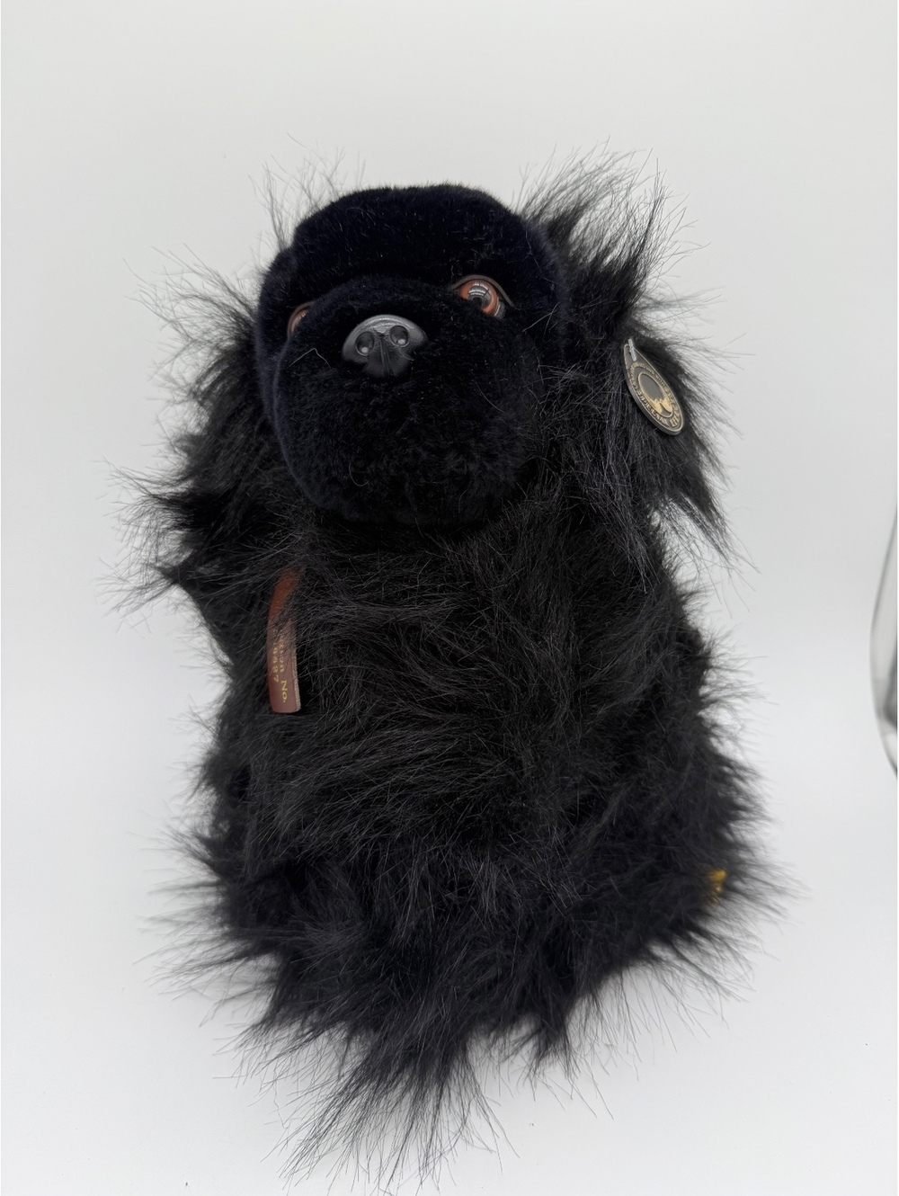 Vintage 1985 IKC 24K Polar Puff Newfoundland Dog Plush Black Stuffed Toy 07